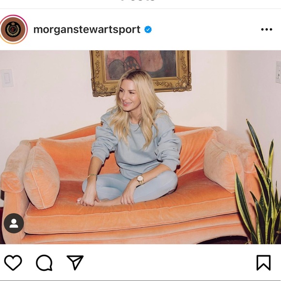 New Large Blue Morgan Stewart Sport Sweatshirt - Picture 9 of 14
